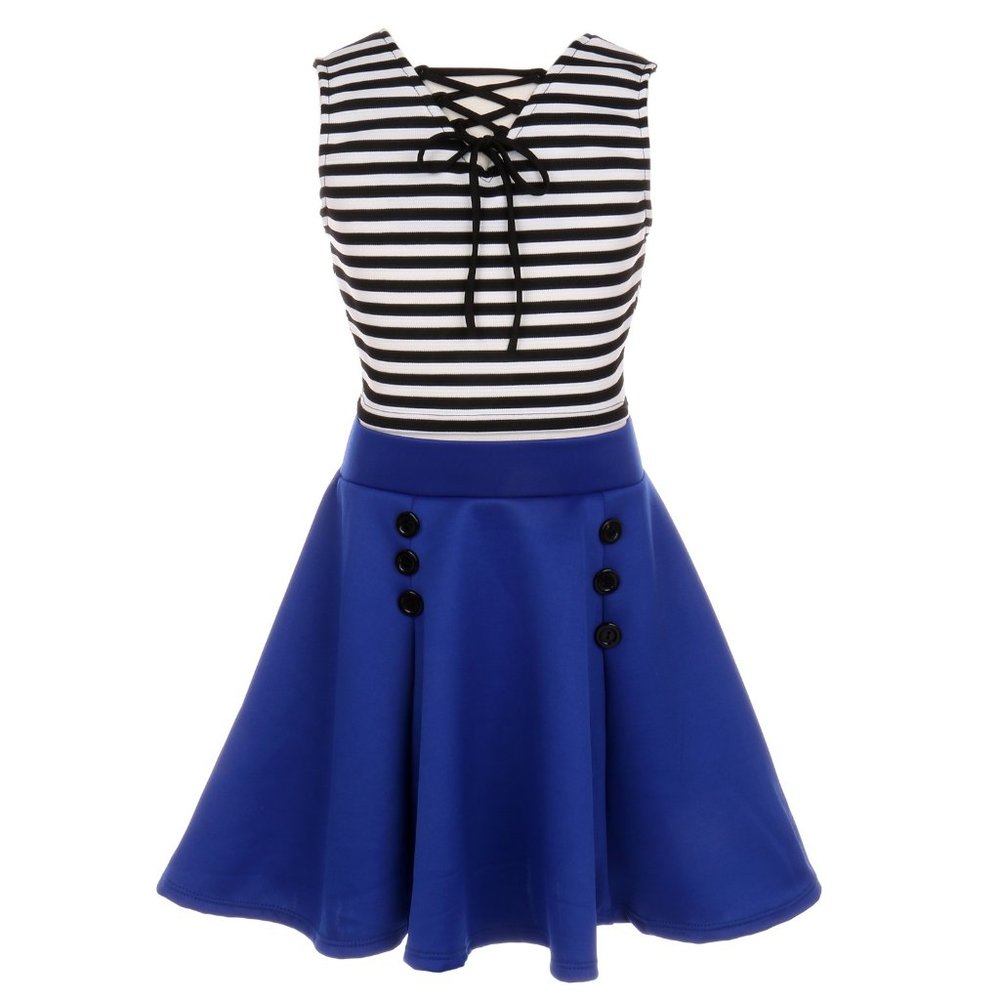 Toddler Girl Top Skirt Set Dress Striped Crop Top Skirts Casual Girl Dress 2 PCS